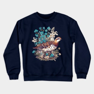 Vintage Willow Ptarmigan & Forget Me Nots Alaska Crewneck Sweatshirt